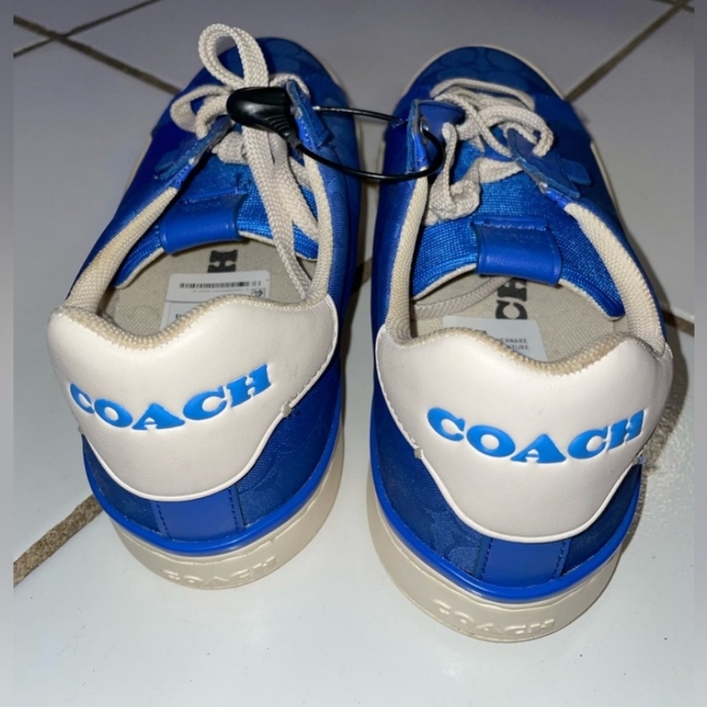 COACH MEN'S "ELECTRIC BLUE" SNEAKERS SIZE 8.5 NWOT - Picture 7 of 7